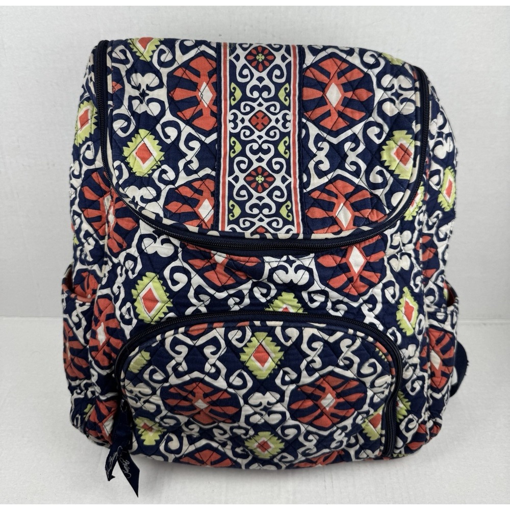 Vera Bradley Double Zip Large Backpack in Sun Valley Floral Retired Print